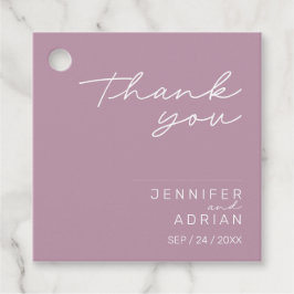Elegant Pastel Minimal Lila Vielen Dank für Ihre H Geschenkanhänger
