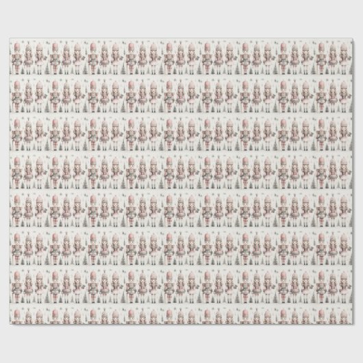 Elegant Pastel Nutcracker Classic Geschenkpapier (Flach)