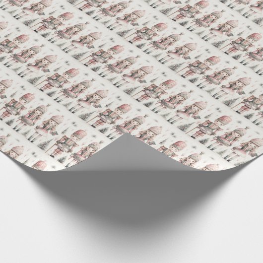 Elegant Pastel Nutcracker Classic Geschenkpapier (Ecke)