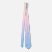 Elegant pastel pink blue bright gradient Colors Krawatte (Rückseite)