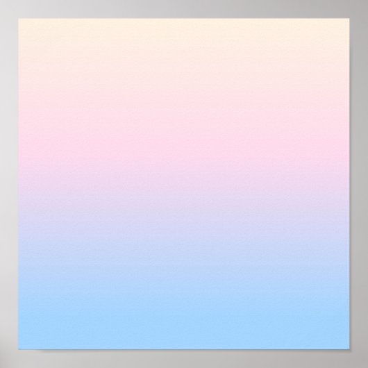 Elegant pastel pink blue bright gradient Colors Poster (Vorne)