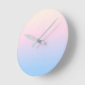 Elegant pastel pink blue bright gradient Colors Runde Wanduhr (Winkel)