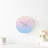 Elegant pastel pink blue bright gradient Colors Runde Wanduhr (Zuhause)