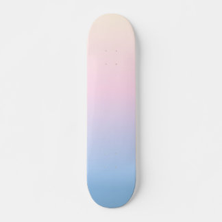Elegant pastel pink blue bright gradient Colors Skateboard
