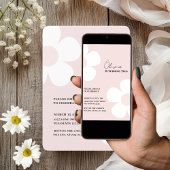 Elegant Pastel Pink Daisy Spring Birthday Einladung