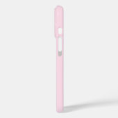 Elegant Pastel Pink Monogram iPhone Case (Rückseite / Links)