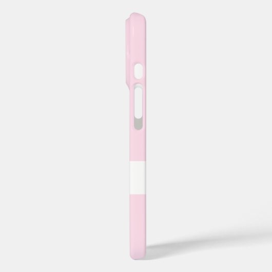 Elegant Pastel Pink Monogram iPhone Case (Rückseite / Links)