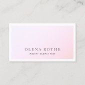 Elegant Pastel Pink Ombre Telefonnummerkarte (Vorderseite)