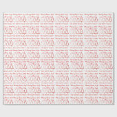 Elegant Pastel Pink Pine Trees Merry Xmas Geschenkpapier (Flach)