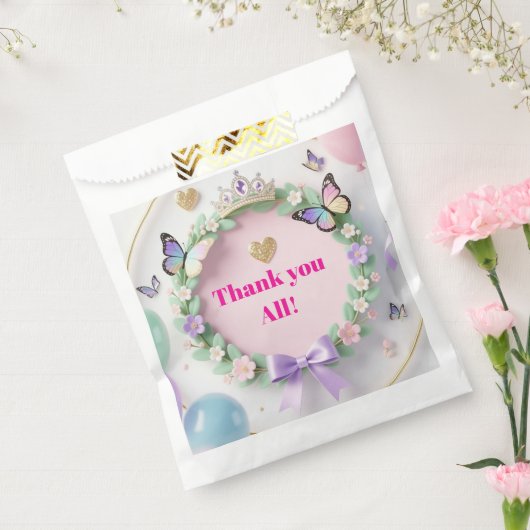 Elegant Pastel Quinceañera Favor Bags with balloon Geschenktütchen (Versiegelt)