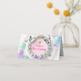 Elegant Pastel Quinceañera Place Cards Platzkarte