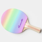 Elegant Pastel Rainbow Ästhetik Tischtennis Schläger (Seitenansicht)