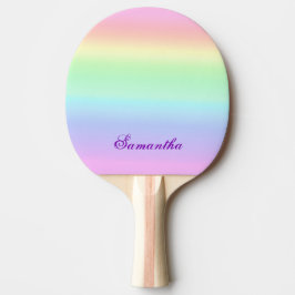Elegant Pastel Rainbow Ästhetik Tischtennis Schläger