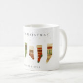 ELEGANT PASTEL RED GREEN STAR STRUMPFS KAFFEETASSE (VorderseiteRechts)