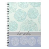 Elegant Pastel Shades of Blue Pattern Personalised Notizblock (Vorderseite)