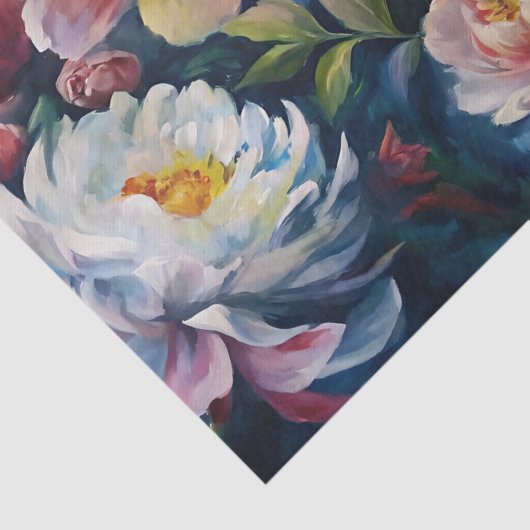 Elegant Pastel Spring Flowers Decoupage Seidenpapier (Detail)