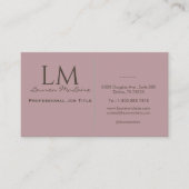 Elegant Pastel Taupe Pink QR Code Business Card Visitenkarte (Vorderseite)