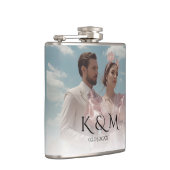 Elegant Pastel Vintage picture Wedding Flachmann (Rechts)