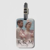 Elegant Pastel Vintage picture Wedding Gepäckanhänger (Vorderseite Vertikal)