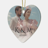 Elegant Pastel Vintage picture Wedding Keramik Ornament (Links)
