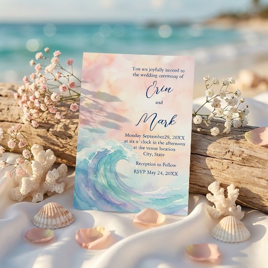 Elegant Pastel Watercolor Invitation | Soft Blush  Einladung