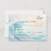Elegant Pastel Watercolor Rsvp | Soft Blush Karte (Vorderseite)