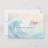 Elegant Pastel Watercolor Rsvp | Soft Blush Karte (Rückseite)