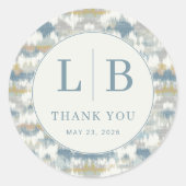 Elegant Pastel Waves Runder Aufkleber (Vorderseite)