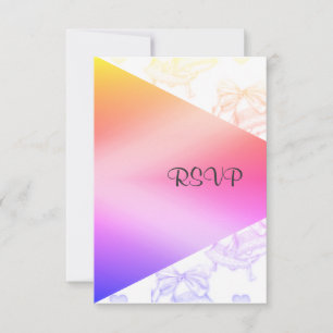 ELEGANT Pastel WEDING BELLS UAWG RSVP Karte