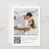 Elegant Pastel White Roses Eucalyptus Wedding Einladung (Rückseite)