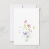 Elegant Pastel Wildflower Garden QR Code Wedding RSVP Karte (Rückseite)