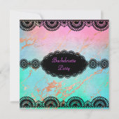 ELEGANT Pastell Marmor JUNGGESELINNEN-ABSCHIED INV Einladung (Vorderseite)