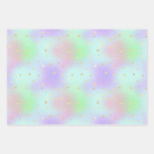 Elegant Pastels Gold Glitter Geschenkpapier Set (Vorderseite)