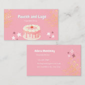 Elegant Pastry Chef Business Card – Custom Contact Visitenkarte (Vorne/Hinten)