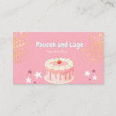 Elegant Pastry Chef Business Card – Custom Contact Visitenkarte (Vorderseite)