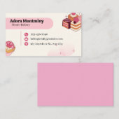 Elegant Pastry Chef Business Card – Custom Contact Visitenkarte (Vorne/Hinten)