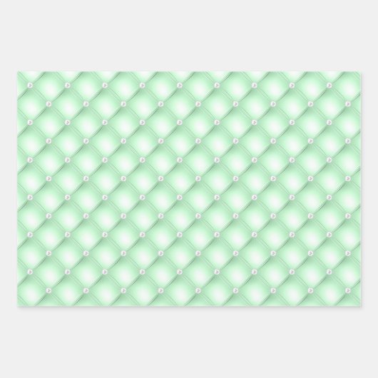 Elegant Patel Grün, Gelb & Blau Diamant getupft Geschenkpapier Set (Vorderseite)