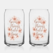 Elegant Patience and Growth Quote Dosenglas (Rückseite)