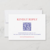 Elegant Patriotic 4th of July Wedding | QR Code RSVP Karte (Vorderseite)
