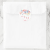 Elegant Patriotic Fireworks | 4th of July Wedding  Runder Aufkleber (Tasche)