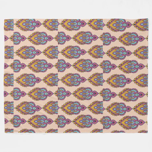 Elegant pattern fleece throw blanket (Vorderseite (Horizontal))