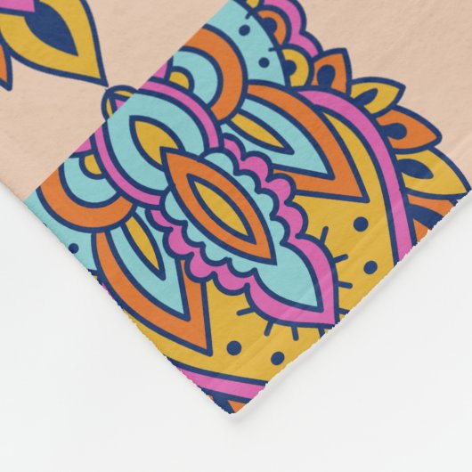 Elegant pattern fleece throw blanket (Ecke)