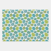 Elegant Patterns Aqua Teal Blue Apple Green Geschenkpapier Set (Vorderseite 3)