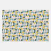 Elegant Patterns Aqua Teal Blue Blush Pink Yellow Geschenkpapier Set (Vorderseite 3)