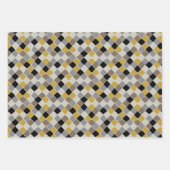 Elegant Patterns Mustard Beige Taupe Grey Geschenkpapier Set (Vorderseite 3)