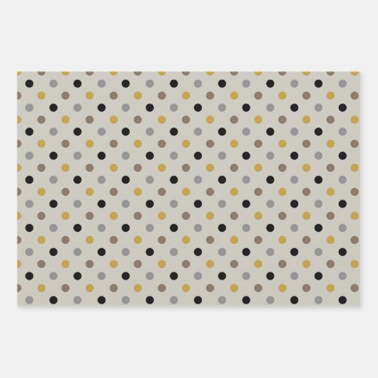 Elegant Patterns Mustard Beige Taupe Grey Geschenkpapier Set (Vorderseite 2)