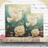 Elegant Peaceful White Dove & Floral  Planer