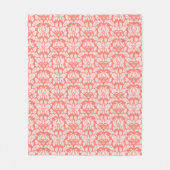Elegant Peach Damask Fleecedecke (Vorderseite)