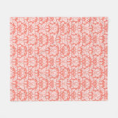 Elegant Peach Damask Fleecedecke (Vorderseite (Horizontal))