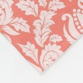 Elegant Peach Damask Fleecedecke (Ecke)